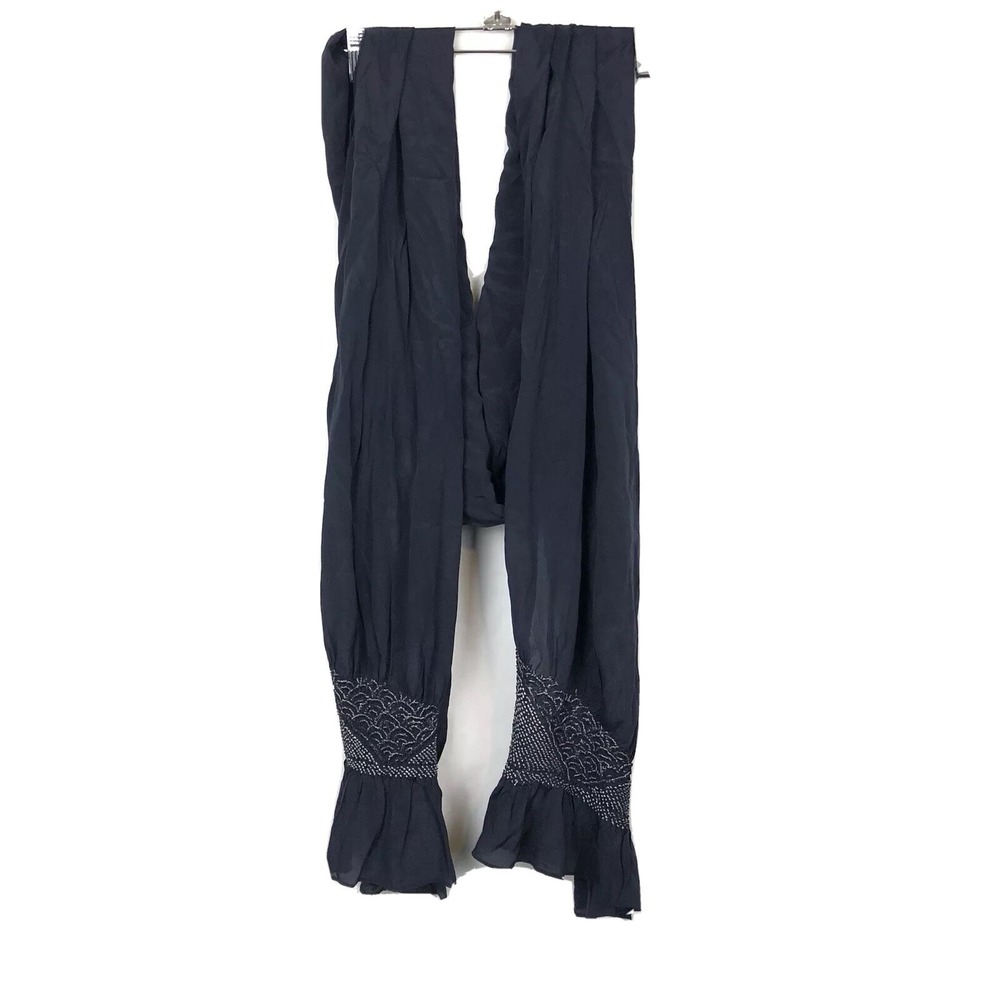 Womens Scarf 3β M Long Navy Blue Light (BF100)